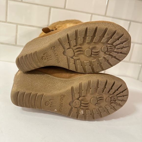 BEARPAW 9 Flatbrush Hickory Sheepskin woman 3" wedge winter boot gorpcore boho - Picture 11 of 13